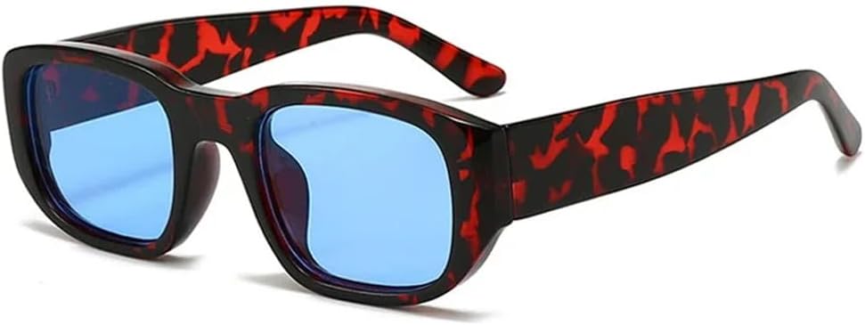 

Солнцезащитные очки в стиле панк конфетных цветов для мужчин и мужчин с защитой от УФ-излучения UV400, идеально подходят для путешествий на открытом воздухе и вождения UYPTK, Leopard Blue