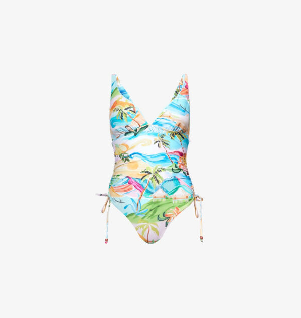 

Южнотихоокеанский купальник с завязками Seafolly, бирюзовый