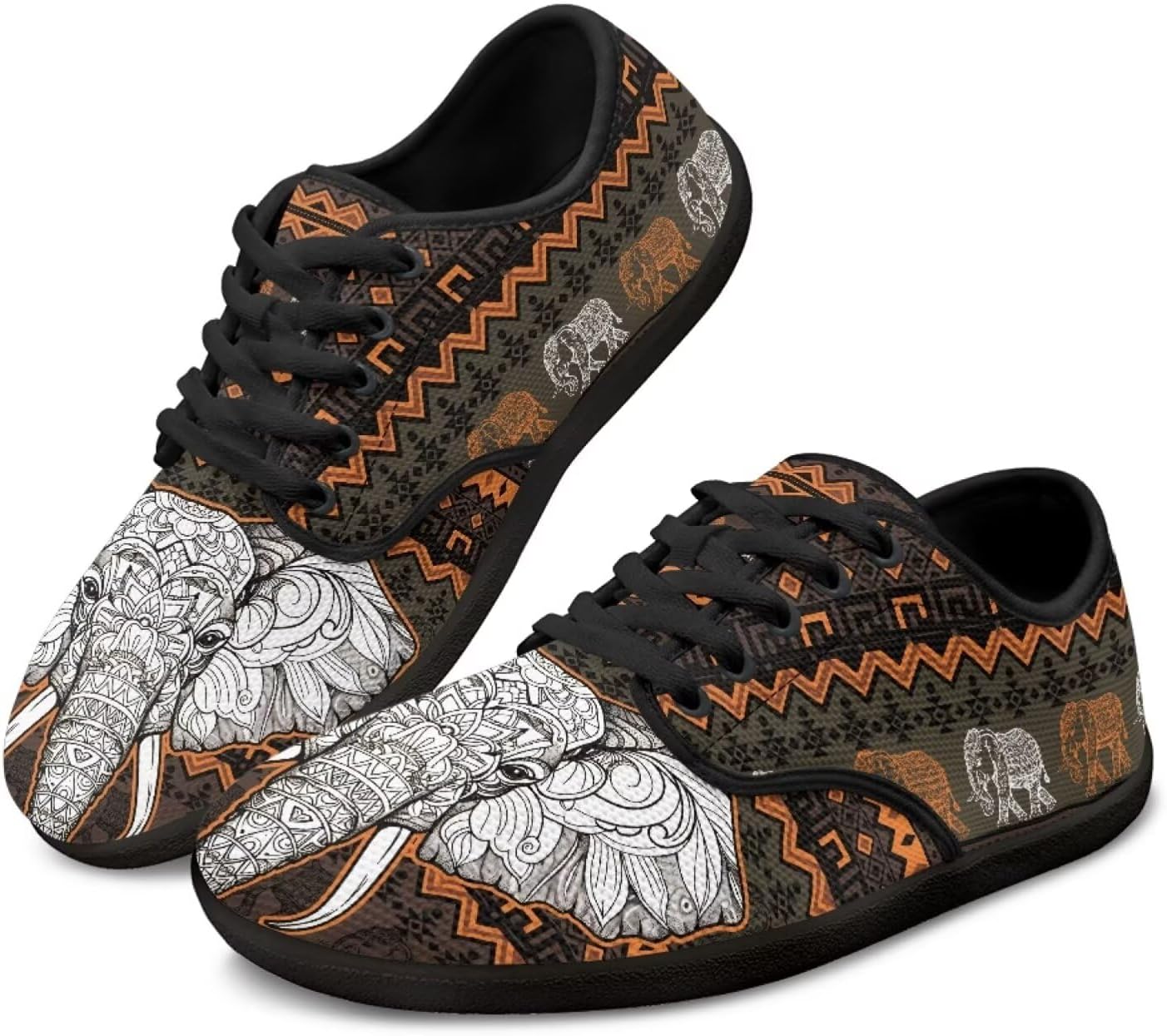 

Кроссовки на шнуровке с графическим принтом Chaqlin, Tribal Elephant