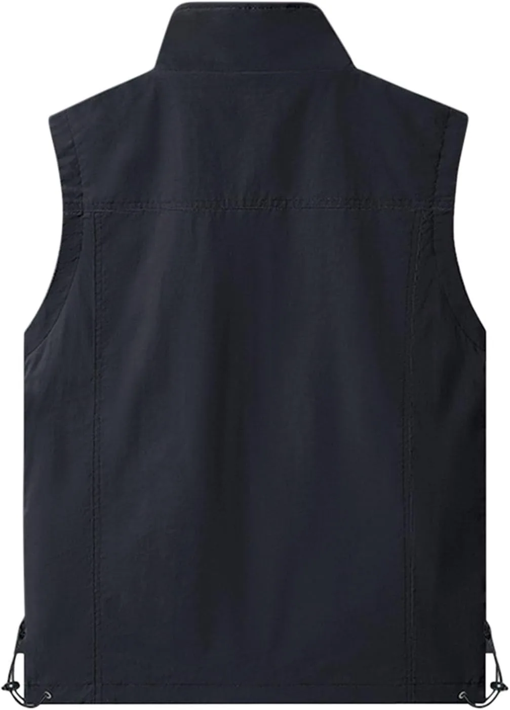 Мужской жилет для гольфа, легкий жилет из софтшелла, верхняя одежда для активного отдыха, осенняя однотонная куртка без рукавов для походов, бега, повседневной носки Generic, черный — фото 4
