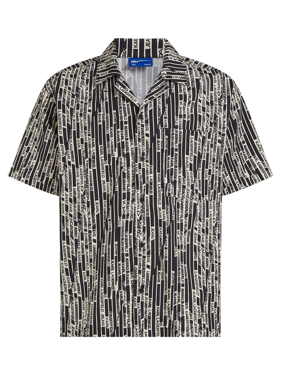 

KARL LAGERFELD JEANS Рубашка на пуговицах Regular fit в черном цвете