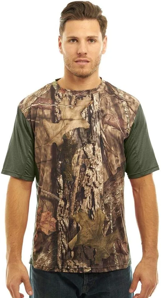 

TrailCrest мужская футболка с длинным рукавом и молнией 1/4 zip в камуфляжном стиле