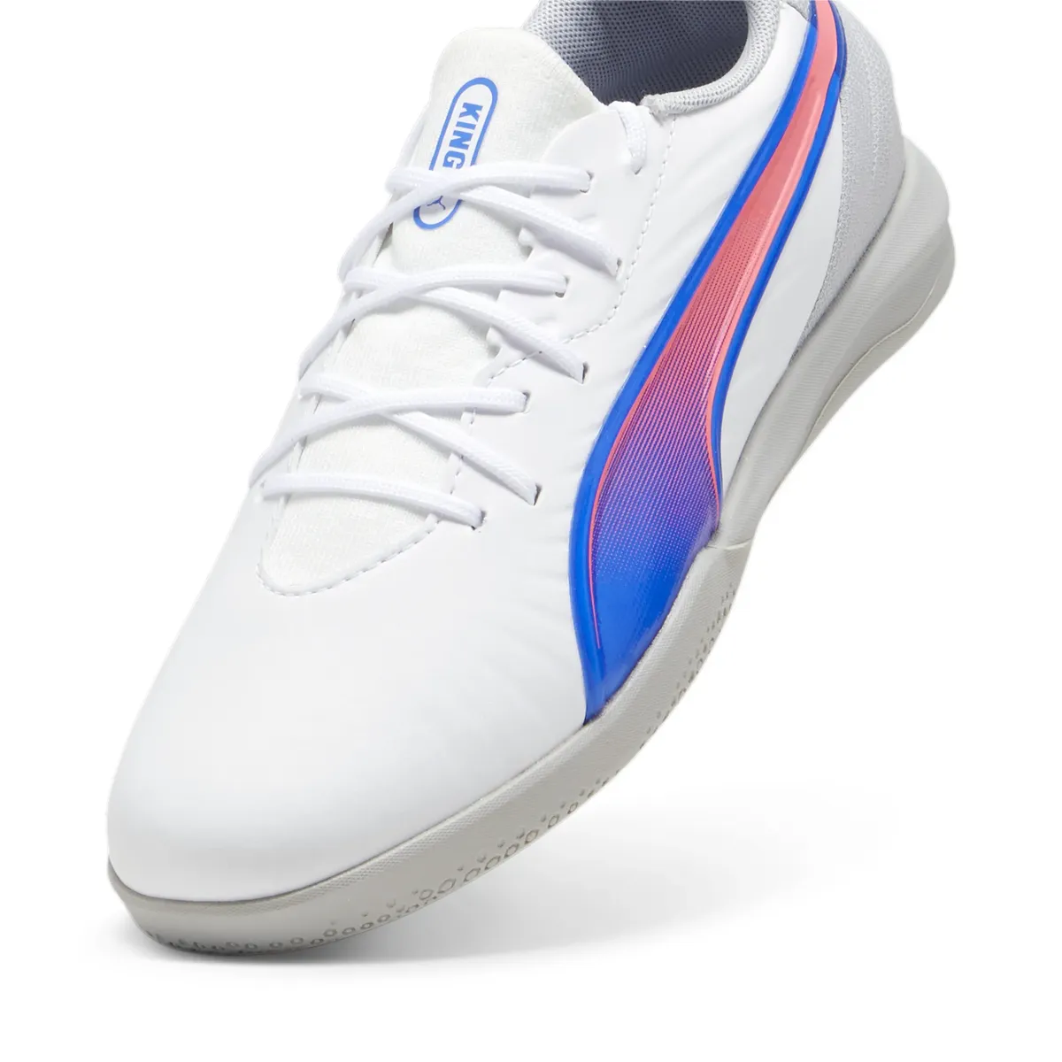 Кроссовки PUMA для дома "KING MATCH IT JR", цвет Puma White-Bluemazing-Flat Light Gray — фото 4
