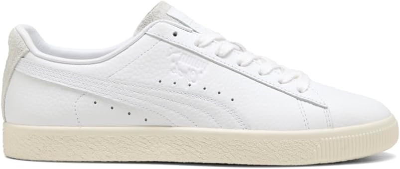 

Мужские кроссовки PUMA Clyde Premium на шнуровке повседневные - белые