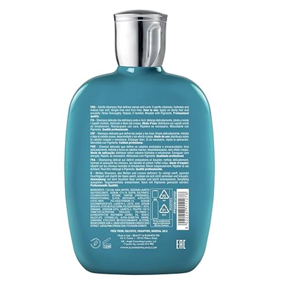 Шампунь для укрепления кудрей Semi Di Lino Curls Enhancing Low Shampoo от Alfaparf Milano (унисекс) - 8,45 унции, прозрачный — фото 2