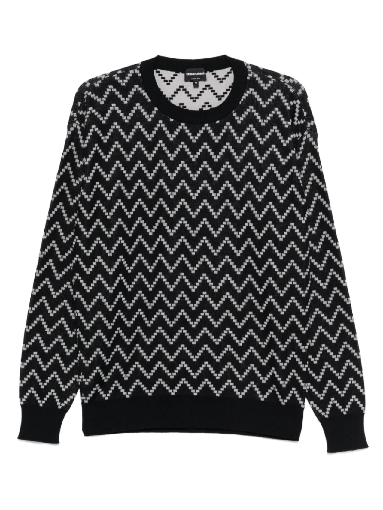 

Giorgio Armani джемпер с узором зигзаг, синий