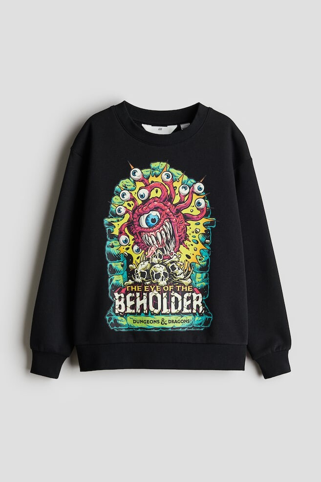 

Толстовка с мотивным принтом H&M, черный