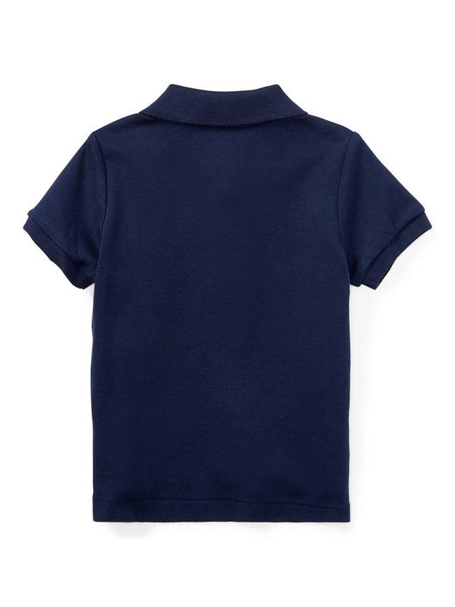 Детская хлопковая поло футболка Ralph Lauren, Refined Navy — фото 2