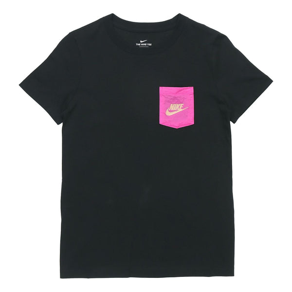 

Футболка (WMNS) Nike As W Nsw Tee Contrasting Colors logo Short Sleeve Black, черный