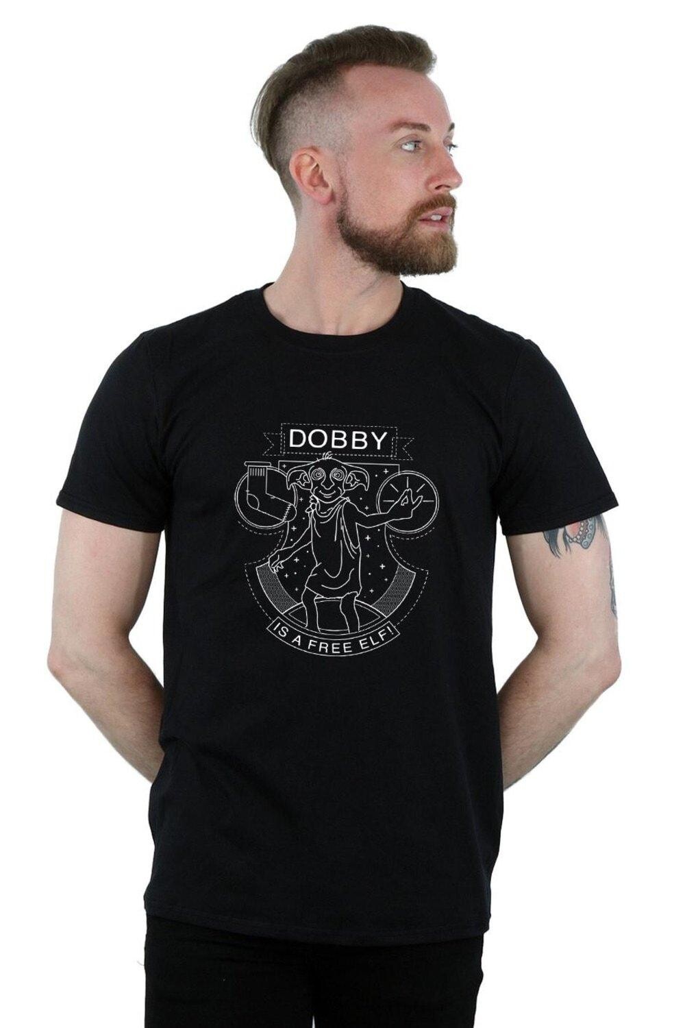 

Футболка с печатью Добби Harry Potter, черный