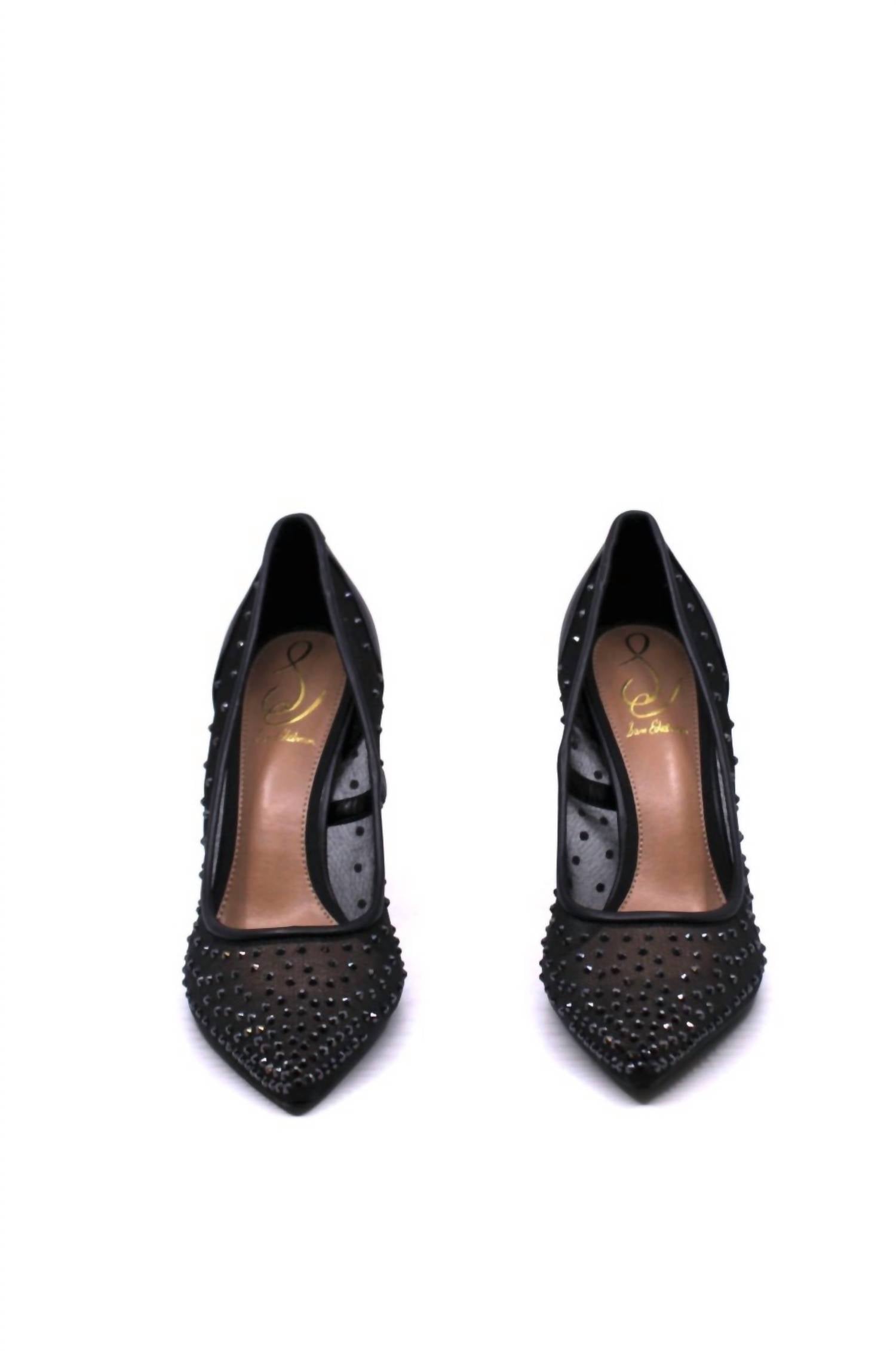 Женские туфли-лодочки Hazel в сетку черного цвета Sam Edelman — фото 3