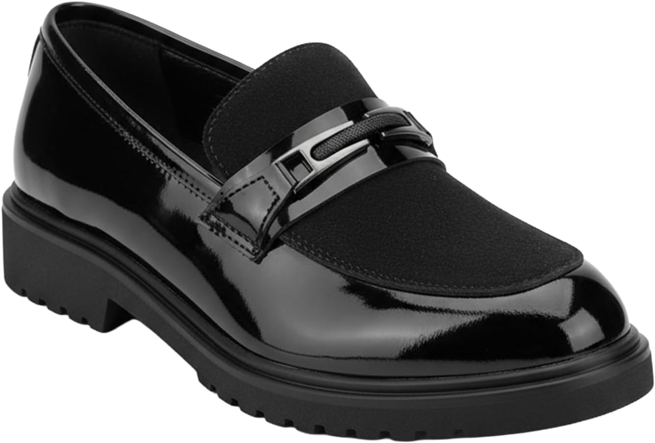 

Мужские лоферы SIRRI черные из лаковой кожи и замши для свадьбы и вечеринки, без шнурков