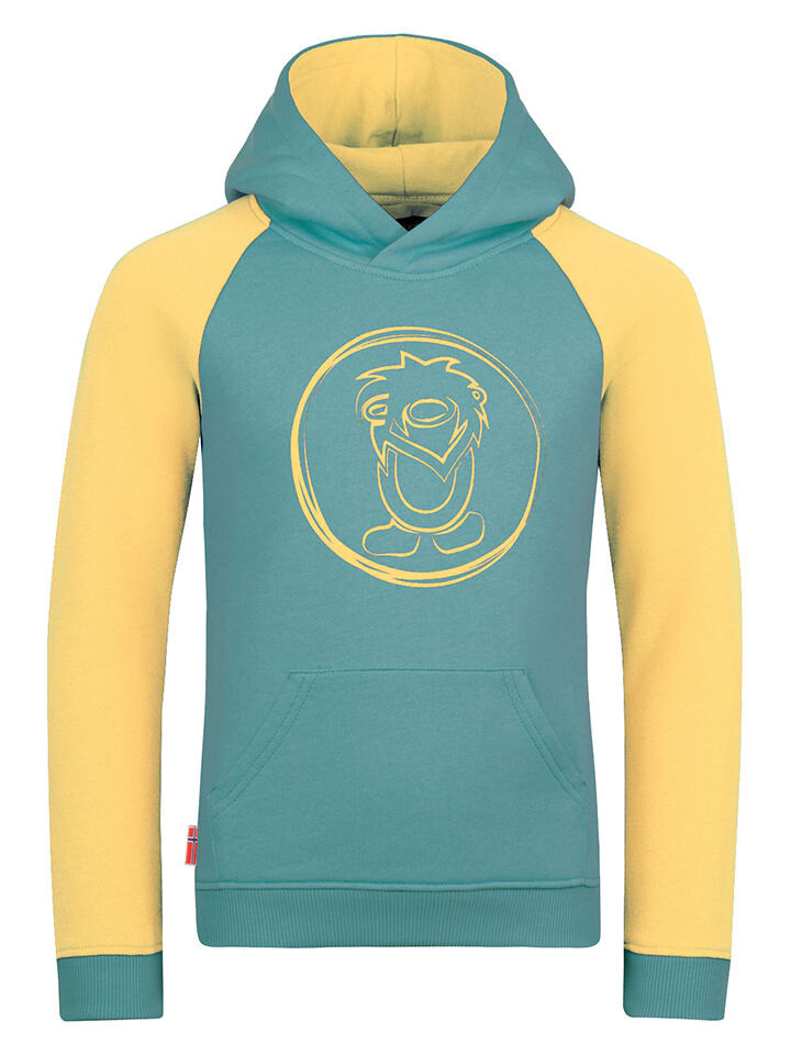 

Пуловер с капюшоном Trollkids Hoodie Stavanger, цвет Grün/Gelb
