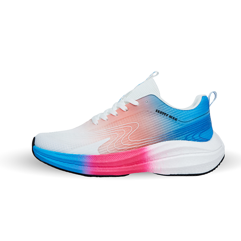 

PRETTY SONG Амортизирующие износостойкие легкие низкие кеды с полноразмерной карбоновой пластиной для повседневного бега унисекс белый небесно-голубой, цвет White Sky Blue