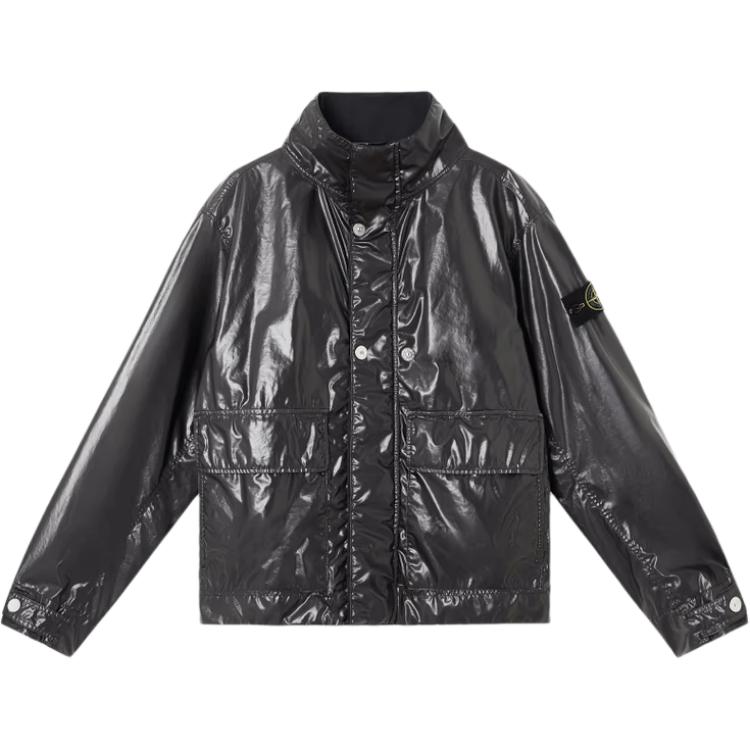 

STONE ISLAND Куртка с длинными рукавами и нашивкой с логотипом, Black