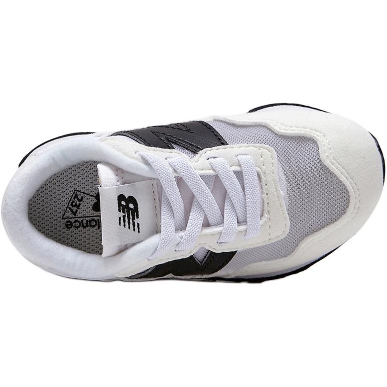New Balance 237 Антиударные и устойчивые к истиранию низкие кроссовки для малышей Белые — фото 4