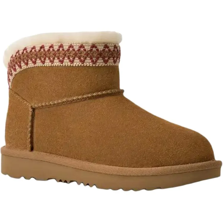 UGG Классические ультра мини детские зимние ботинки brown — фото 4