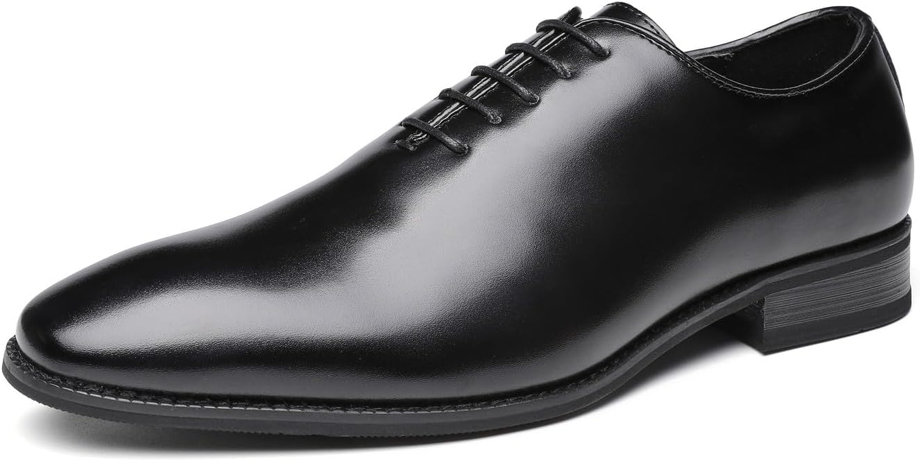 

Мужские классические туфли из кожи, формальные оксфорды, модные повседневные свадебные туфли для мужчин, туфли к смокингу Santimon, черный