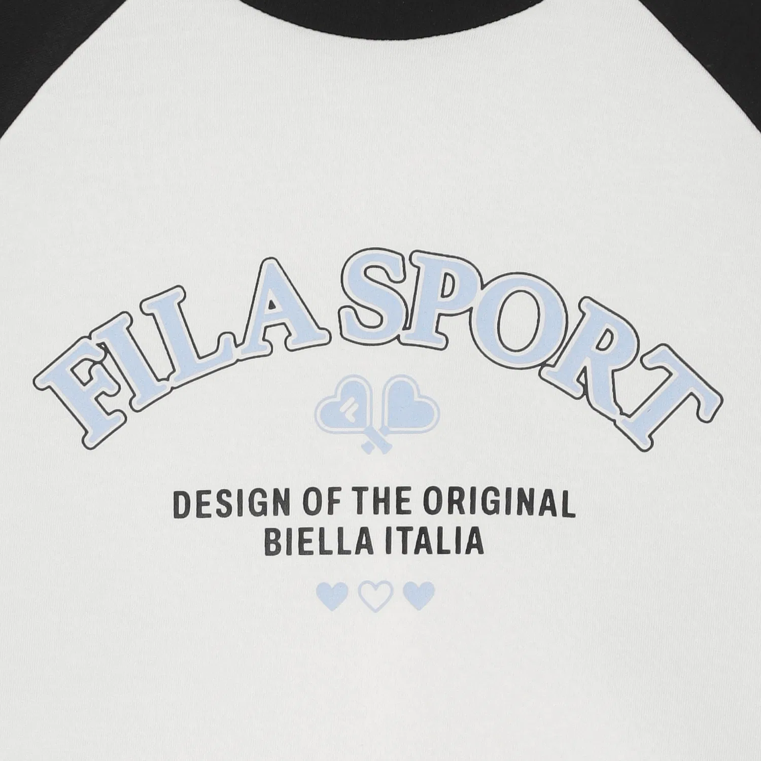 Детская укороченная футболка реглан белая от Fila Kids — фото 3