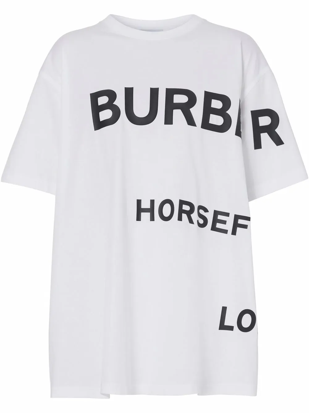 

Футболка с принтом Horseferry BURBERRY, белый