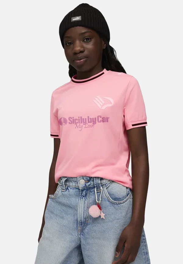 Футболка принтованная Puma, team light pink-bright pink, светло-розовый-ярко-розовый