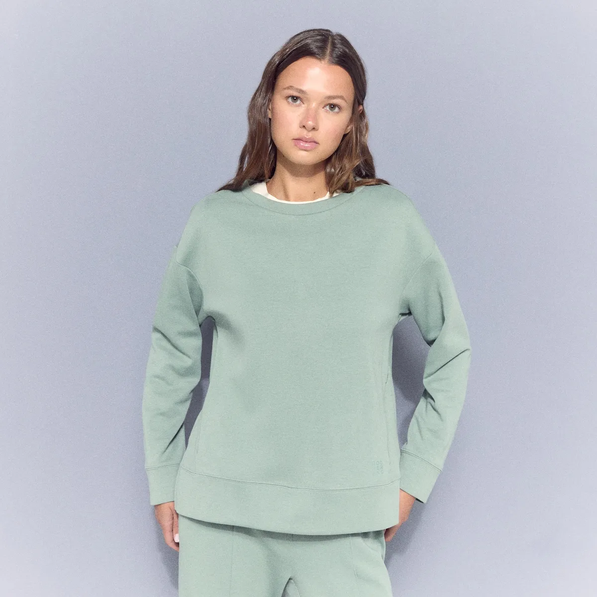 

Женская спортивная свитшот с круглым вырезом Boomerang, зеленый