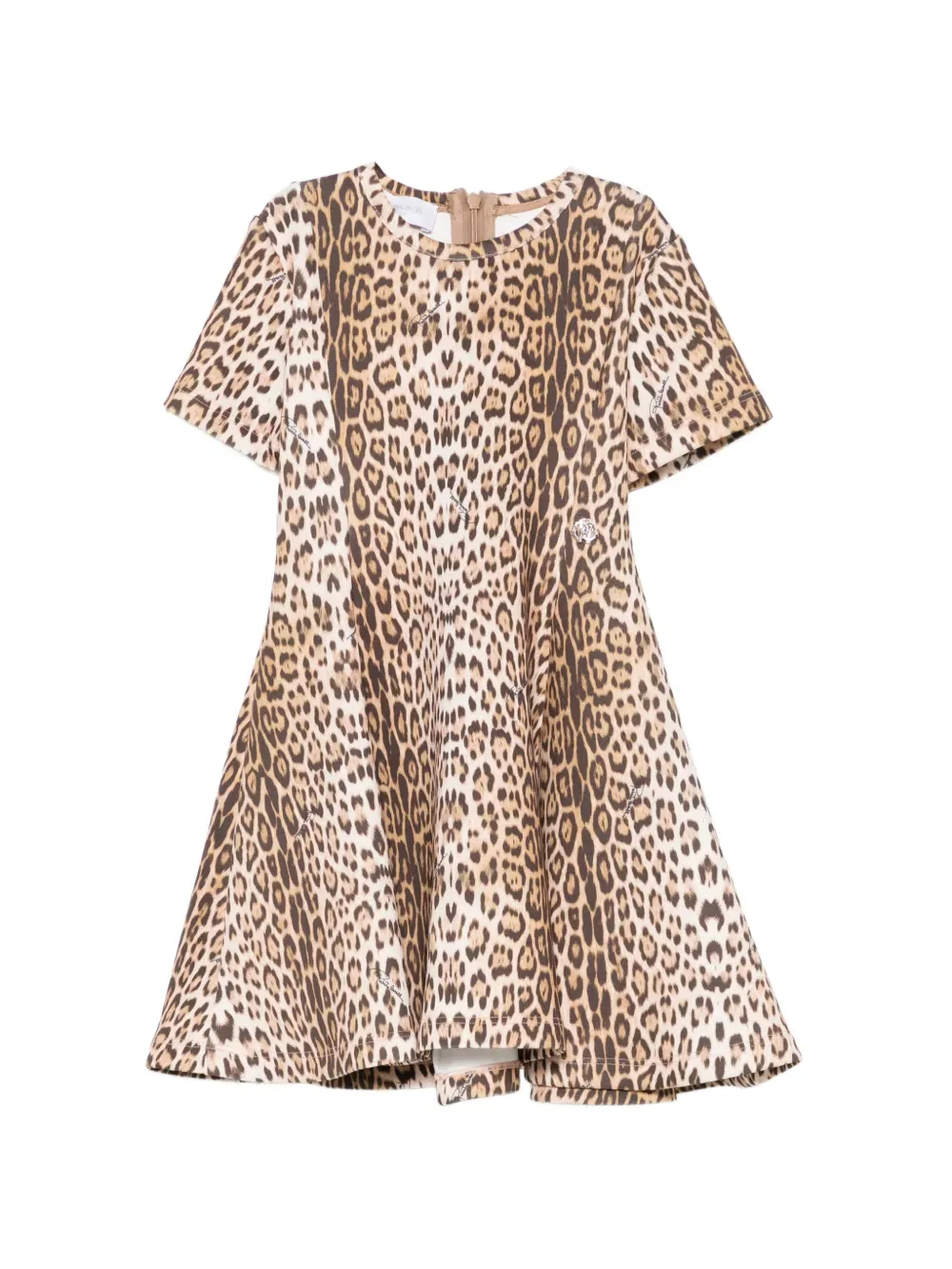 Платье с животным принтом Roberto Cavalli Junior, нейтральный