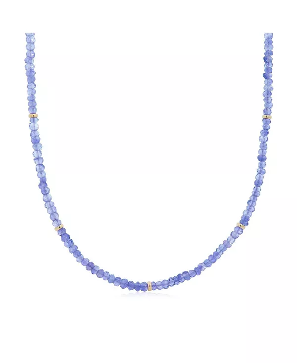 

Ожерелье из танзанитовых бусин, 14-каратное золото The Lovery, tanzanite