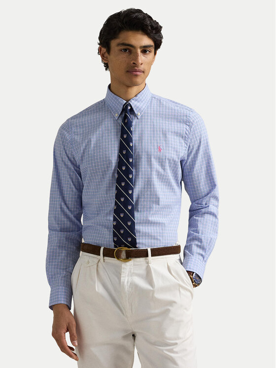 

Рубашка с индивидуальным пошивом 710968937003 Polo Ralph Lauren, синий