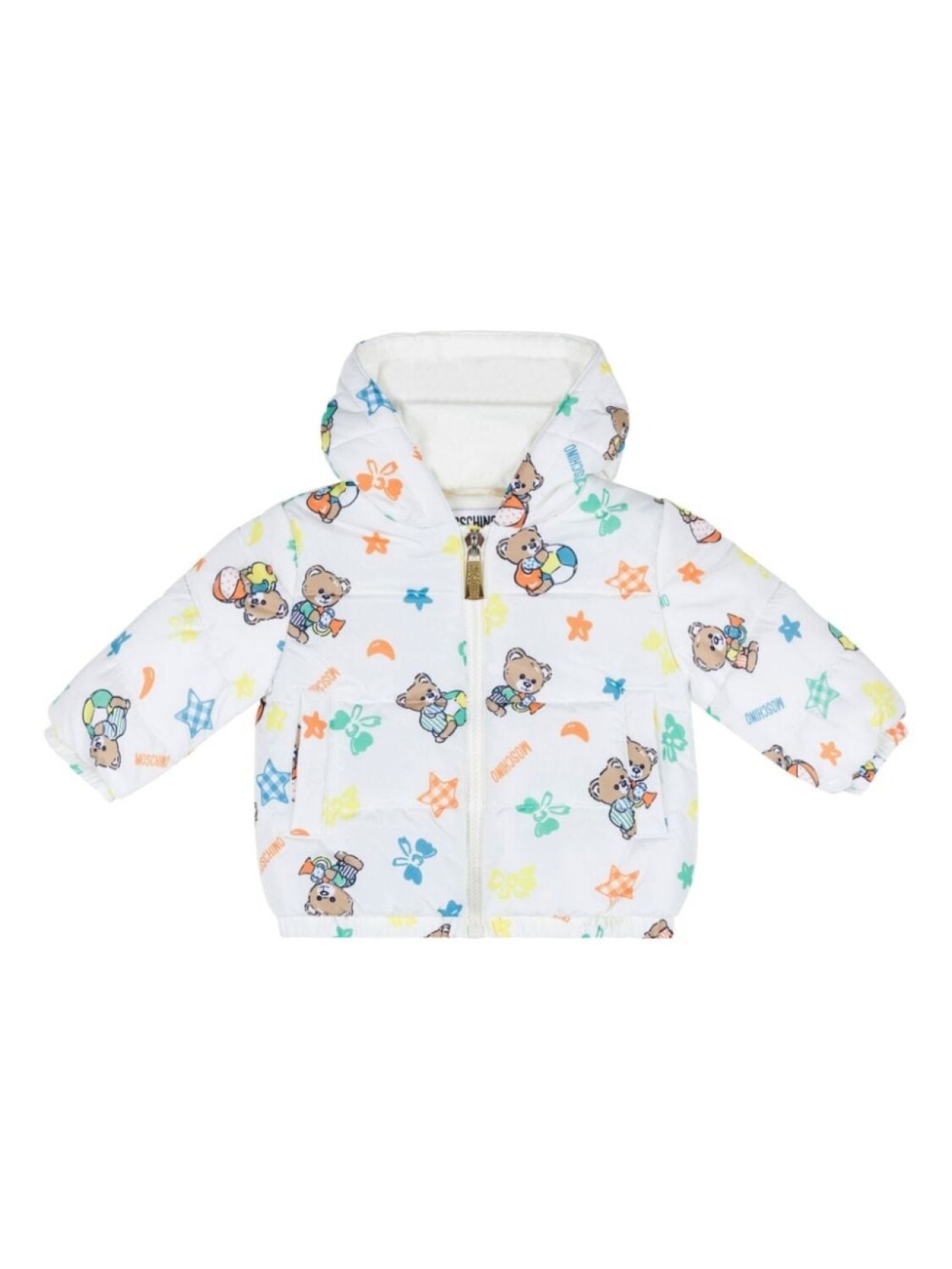 

Moschino Kids куртка с принтом, белый