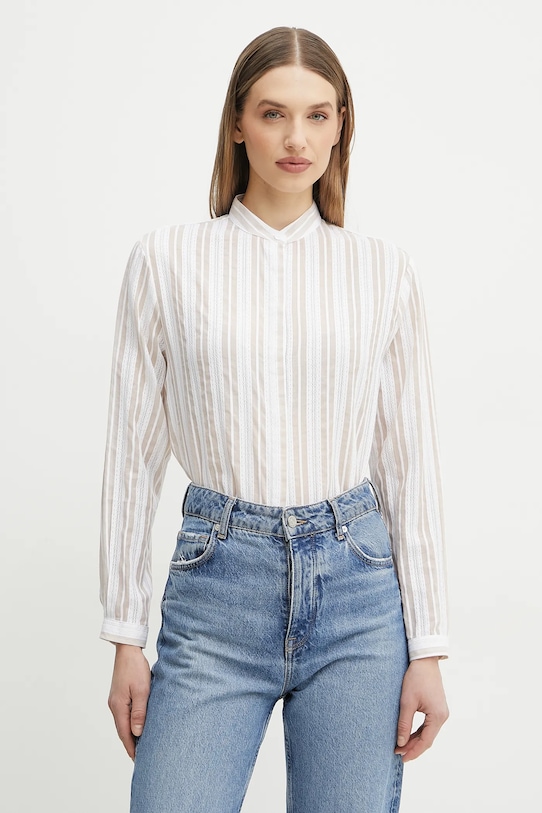 

Хлопковая рубашка SAROVA Silvian Heach, бежевый