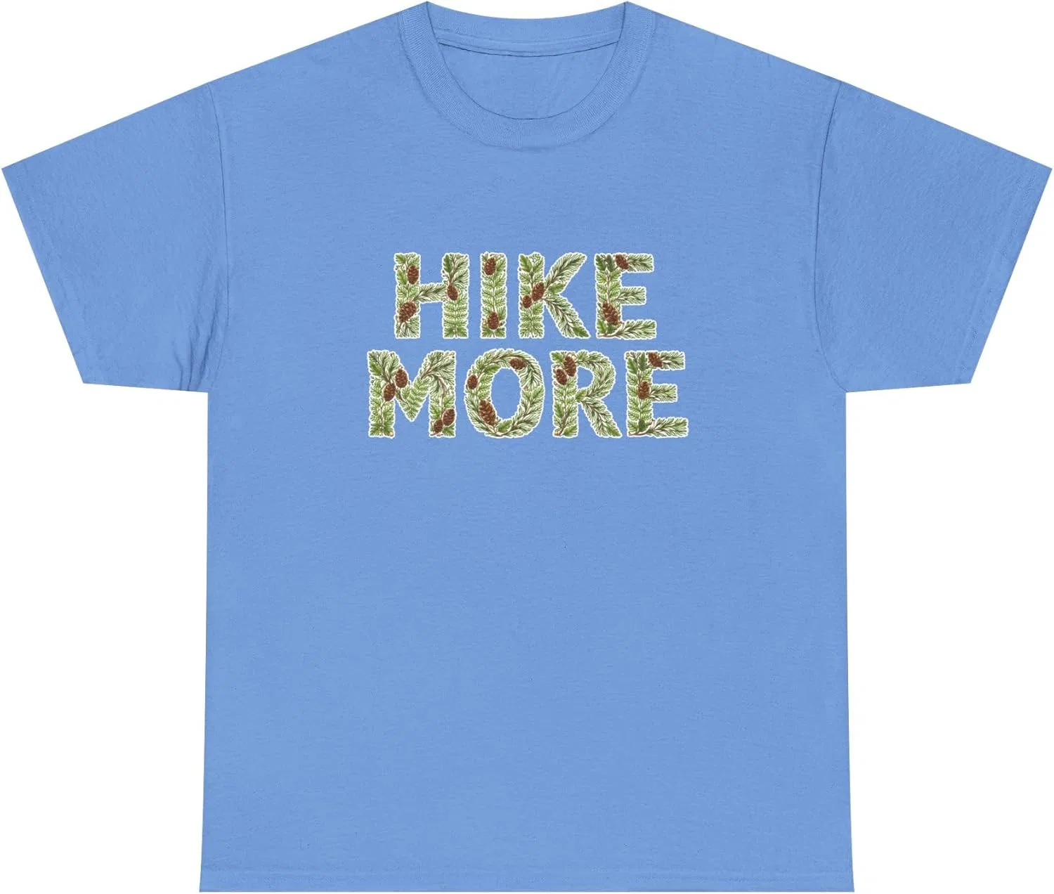 Футболка с принтом Hike More, хлопок, Carolina Blue