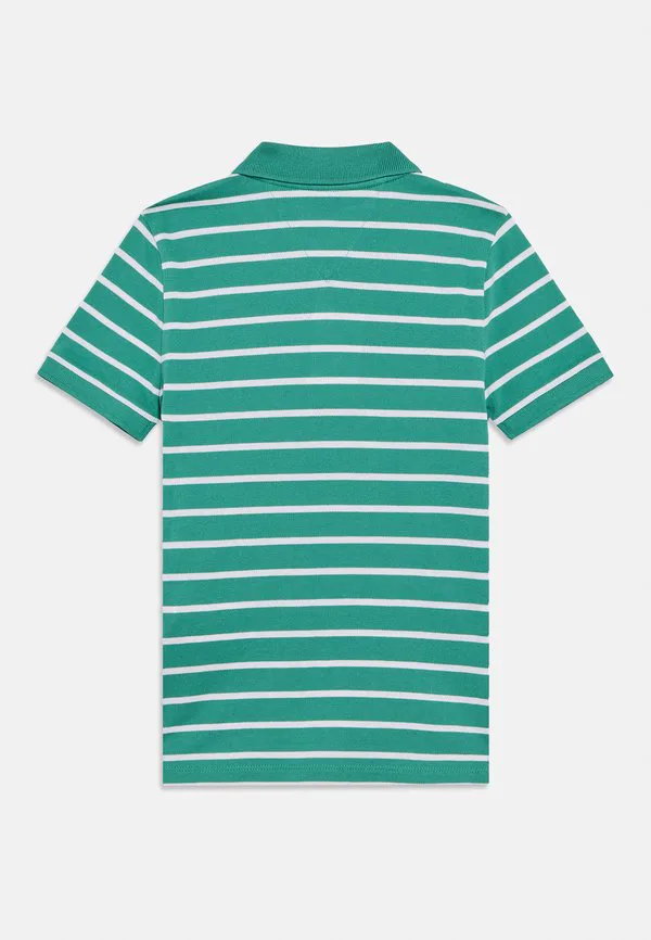 Базовая рубашка поло из пике стандартного кроя Tommy Hilfiger, Bahama Green Stripe — фото 2