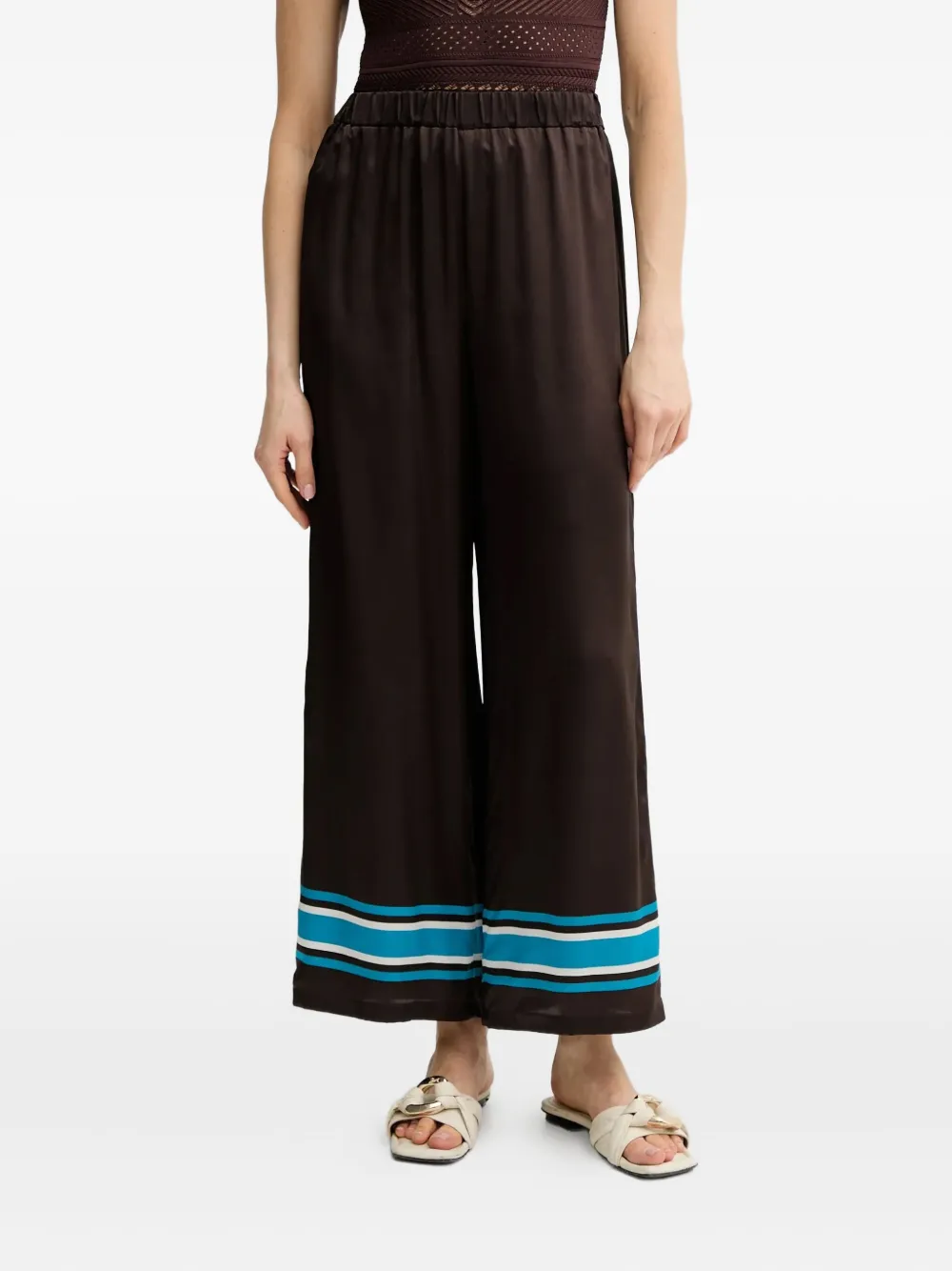

Брюки с атласными полосками LUISA SPAGNOLI, коричневый