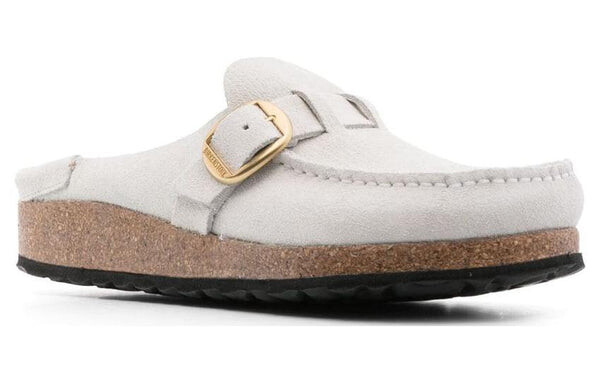 Тапочки buckley suede leather embossed corduroy narrow fit 'antique white' Birkenstock, белый — фото 2