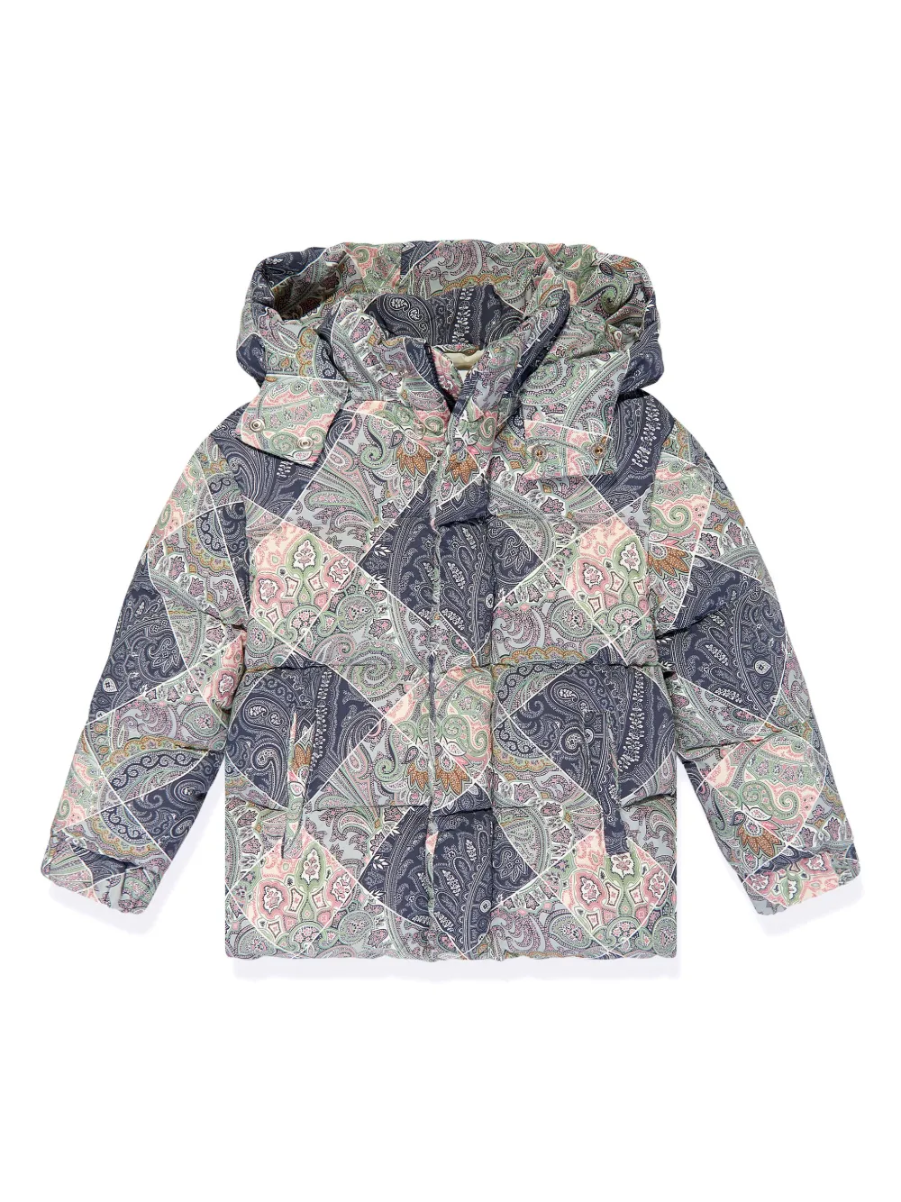 

Пуховик с принтом пейсли ETRO KIDS, синий