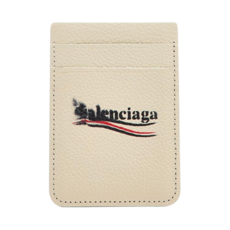 Кошелек для карт мужской из кожи Cash Grain Cow светло- Balenciaga, Box(Set+Box) — фото 3