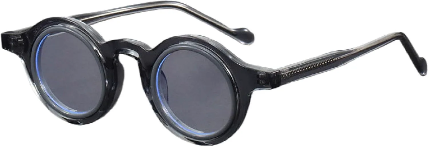 

Солнцезащитные очки с защитой от УФ-излучения UV400 | Круглая оправа | Линзы конфетных цветов для занятий спортом на открытом воздухе и вождения DSVIGF, Clear Gray