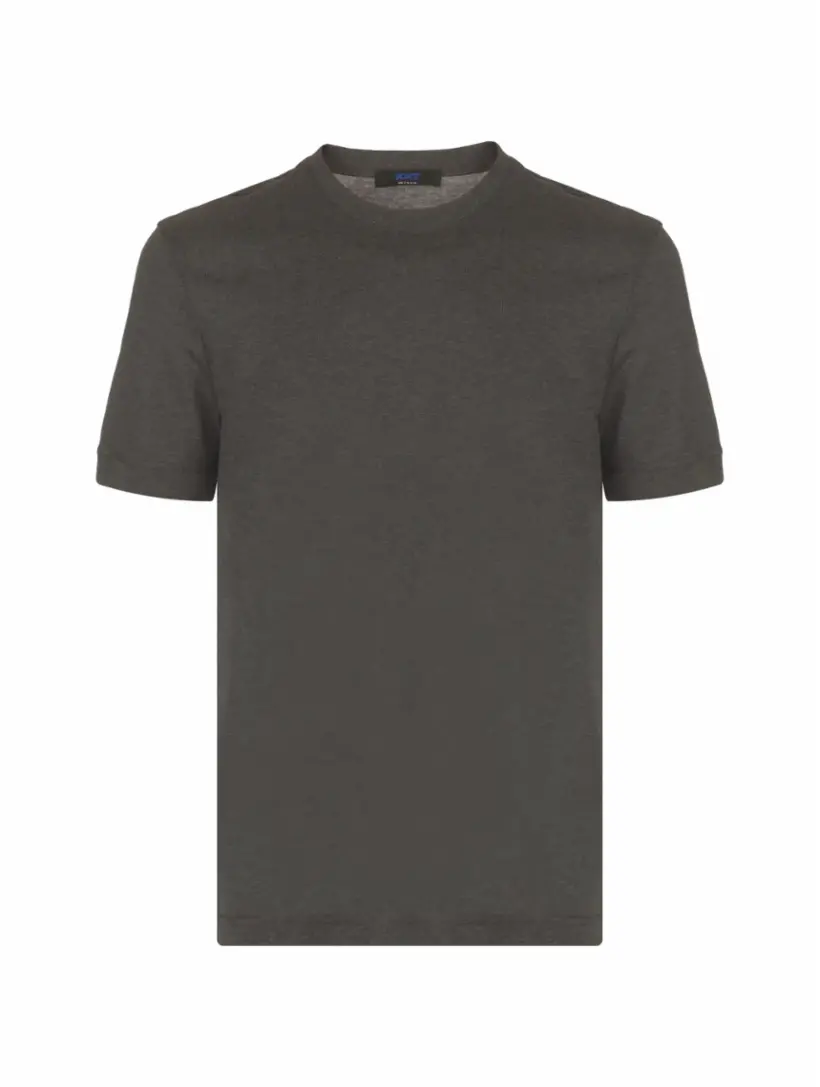 

Хлопковая футболка Kiton, серый