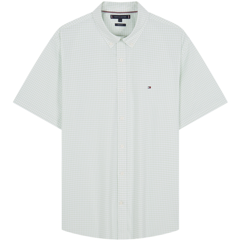 

Детская полосатая рубашка с коротким рукавом Tommy Hilfiger, белый