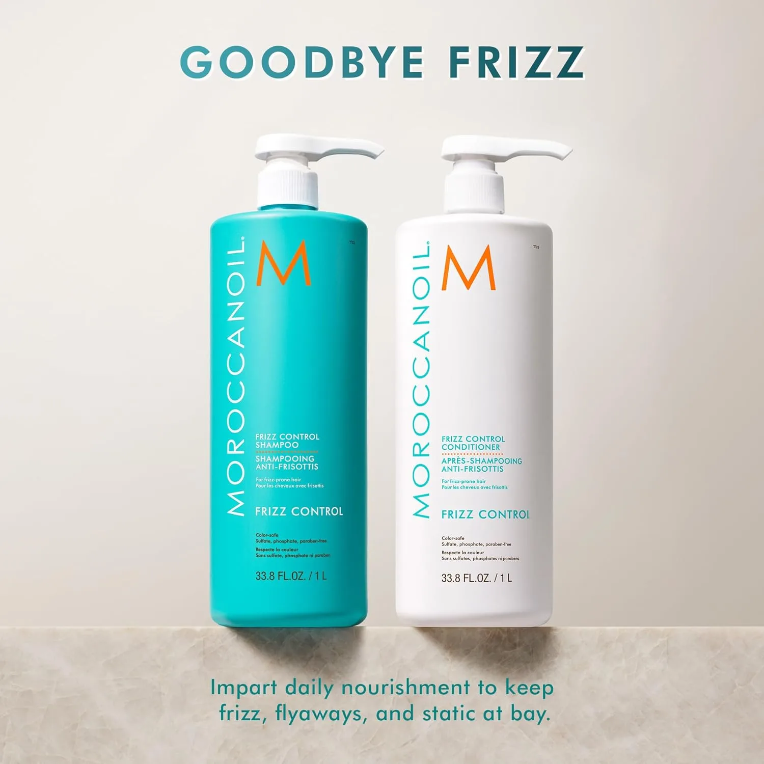 Набор шампуня и кондиционера Moroccanoil Frizz Control 1000 мл — фото 2