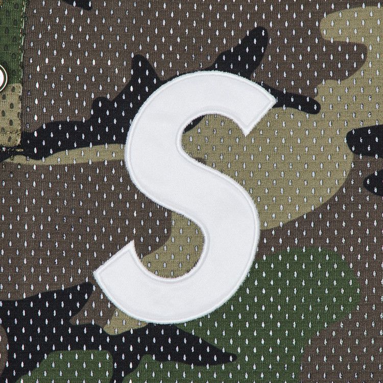 Топ Supreme S Logo Baseball Henley, Woodland Camo — фото 3