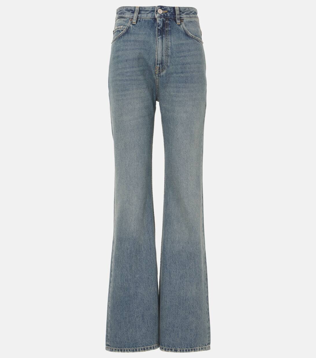 

Расклешенные джинсы средней посадки Balenciaga, цвет sun bleached blue