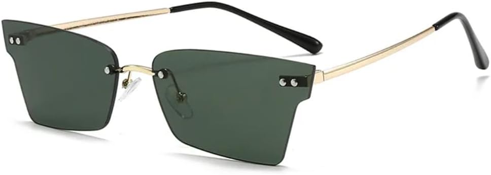 

Солнцезащитные очки без оправы, многоугольные, «кошачий глаз», для женщин и мужчин, маленькие солнцезащитные очки для женщин и мужчин, для летних путешествий VVTWSSW, 3