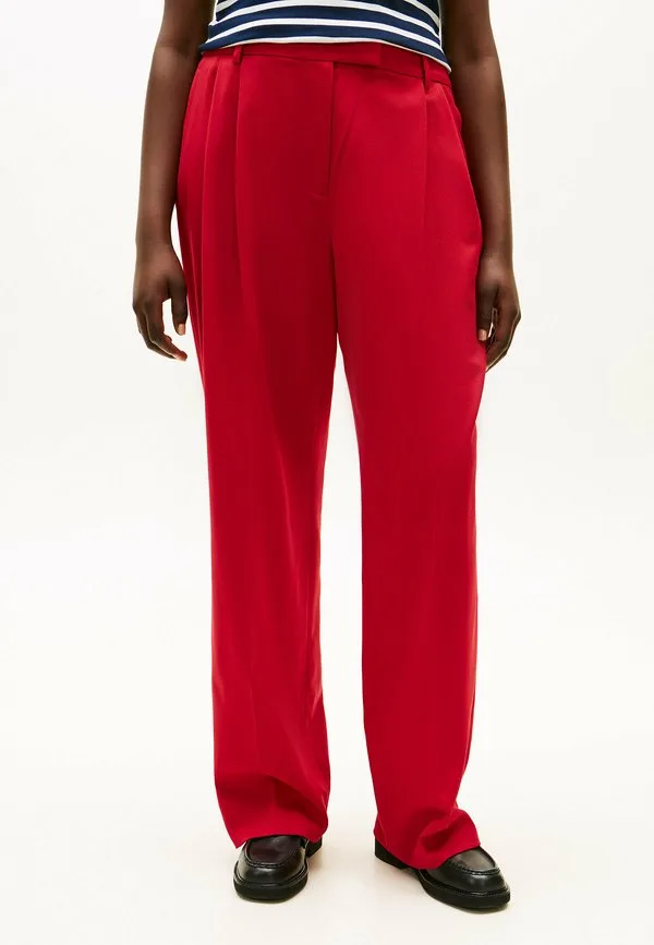 Классические прямые брюки с закругленными углами Tommy Hilfiger Curve, Medium Red