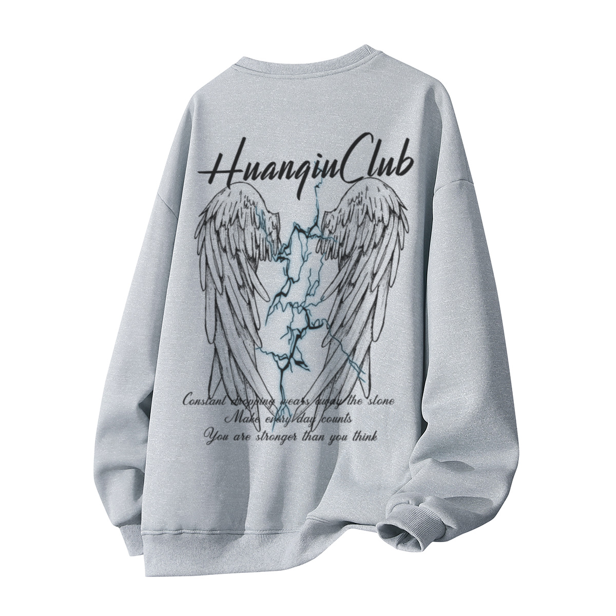 

Свитшот Unisex Crew Neck Moderate Heavyweight HUANQIU, светло-серый