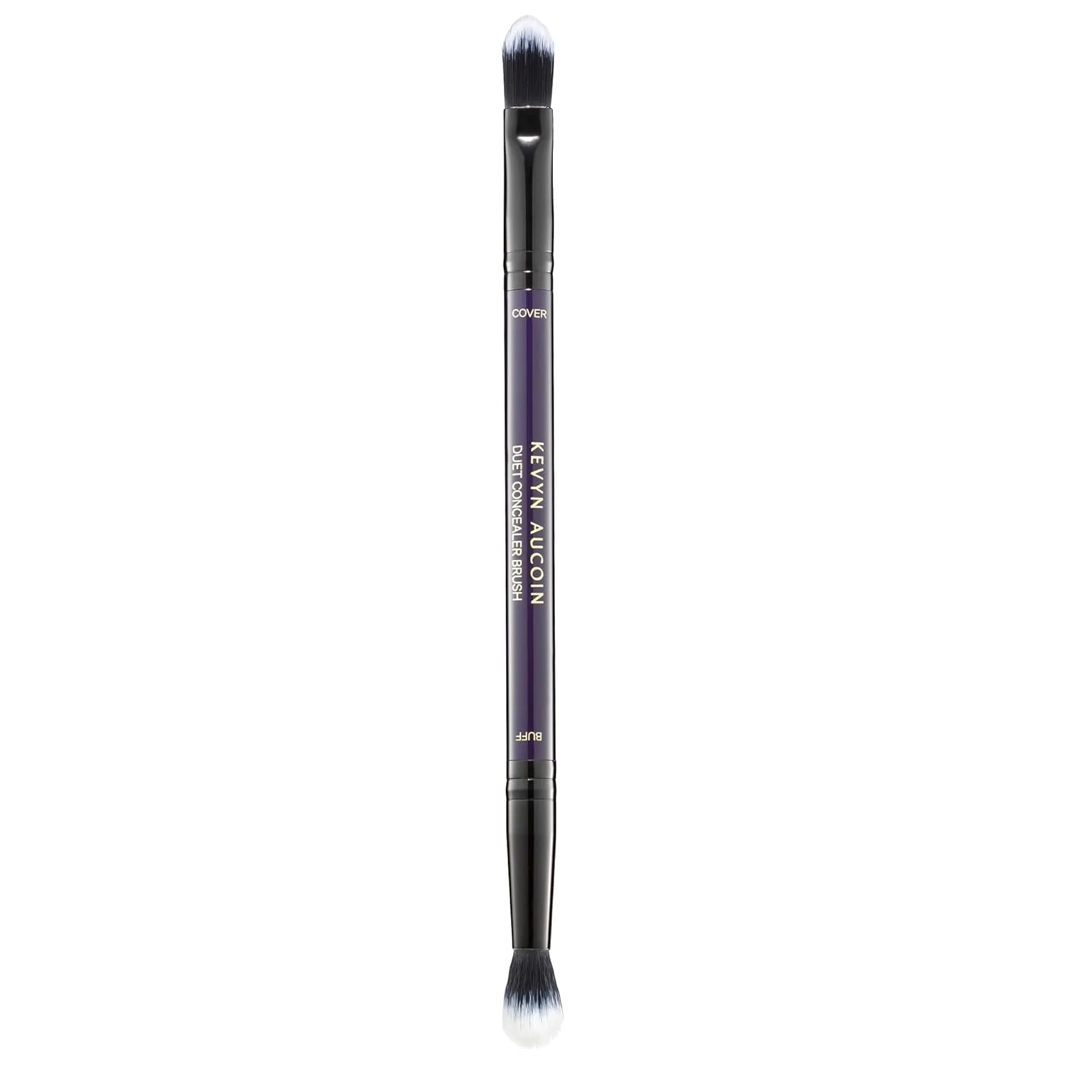 Kevyn Aucoin Duet Concealer Brush: двусторонняя кисть для консилера, COVER для точного нанесения, BUFF для растушевки, brown