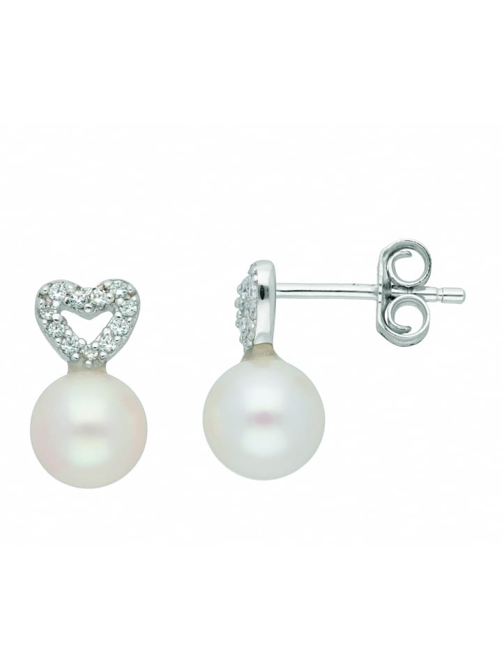 

Adeliás Женские серьги-гвоздики в форме сердца из серебра 925 пробы с кубическим цирконием в серебре