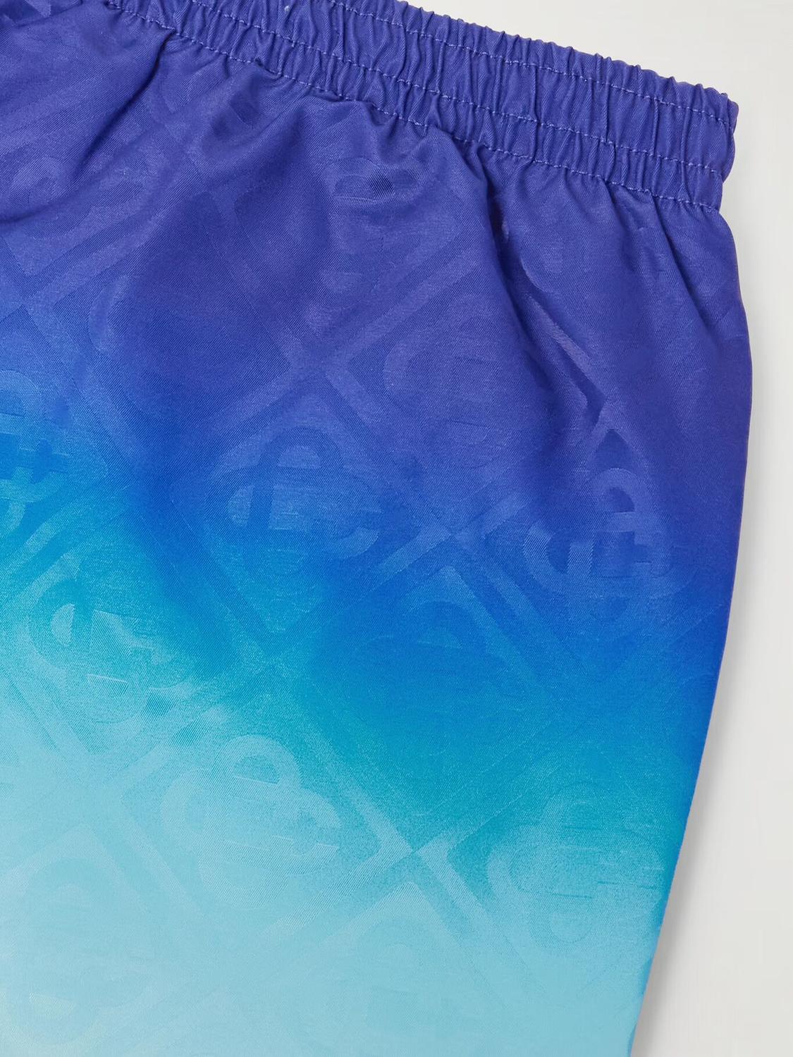 

Плавки-шорты прямого покроя средней длины с принтом логотипа Dégradé CASABLANCA, синий