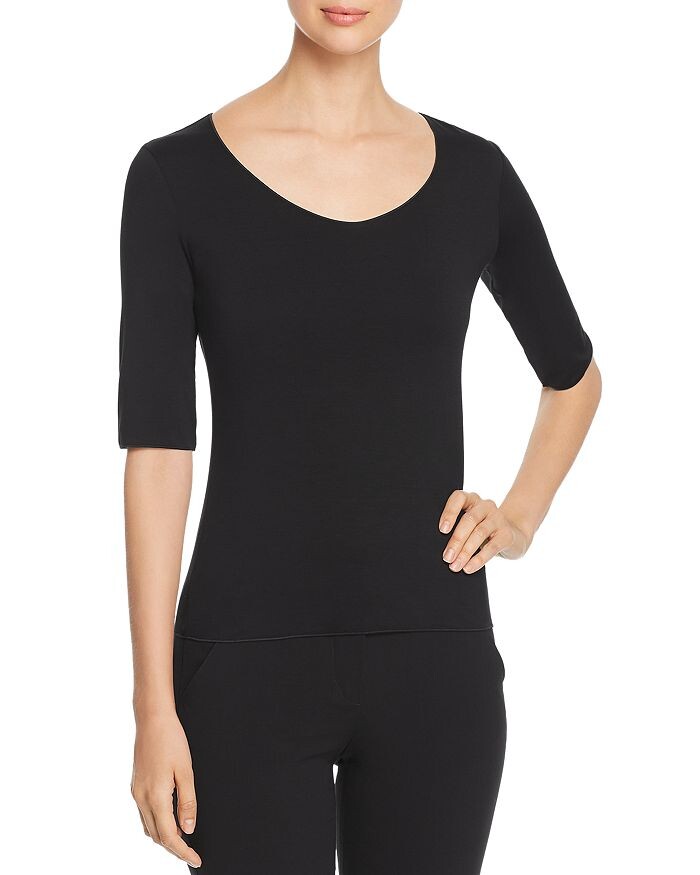 

Мягкая футболка с круглым вырезом Emporio Armani, черный